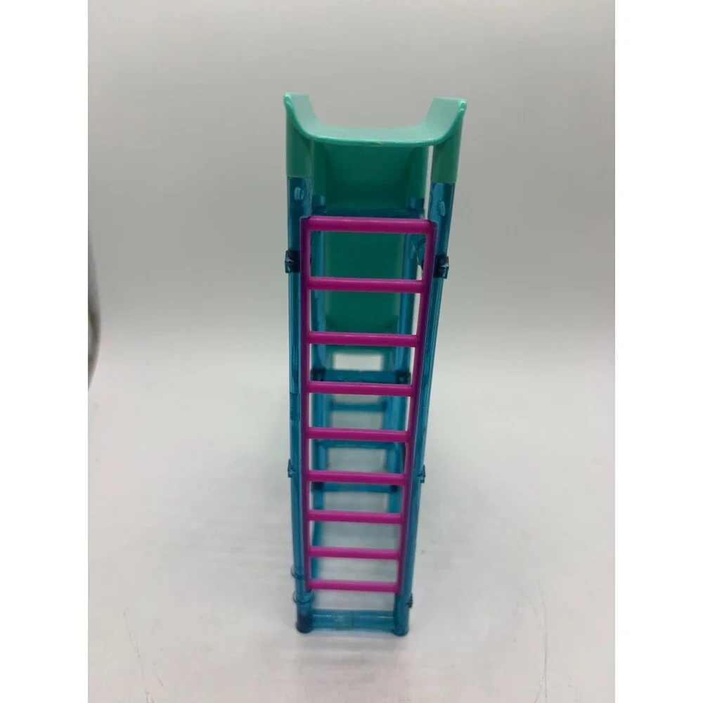 Vtg 1995 Polly Pocket Bluebird Splash 'n Slide Playset Water Slide Teal